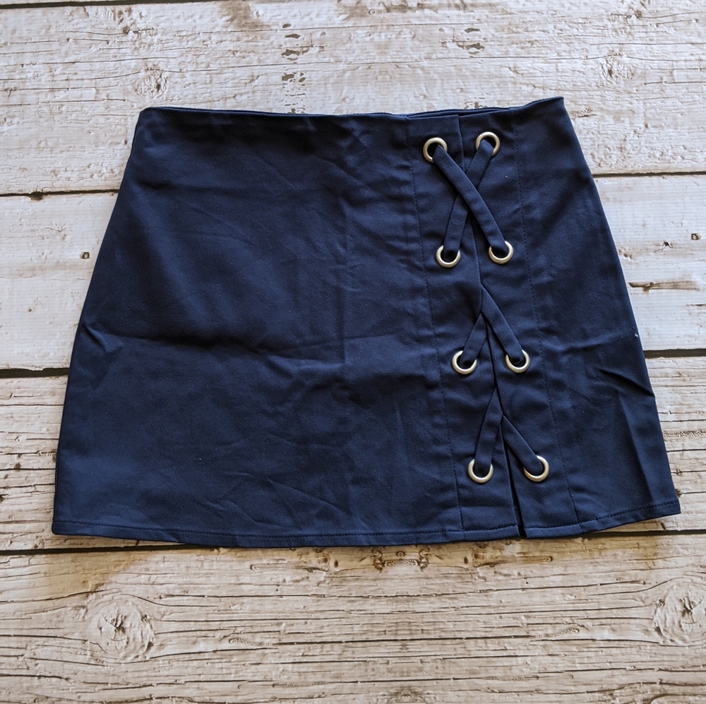 Navy Mini Skirt